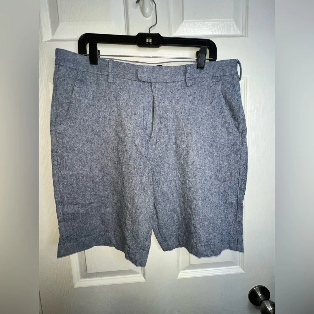 J. Crew Men’s 35 Rivington 10” Blue Chambray Chino Shorts 35W Classic